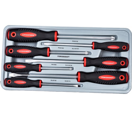 Изображение товара Набор отверток магнитных Forcekraft Profi S2, 7 предметов в лотке FK-20713(28203)