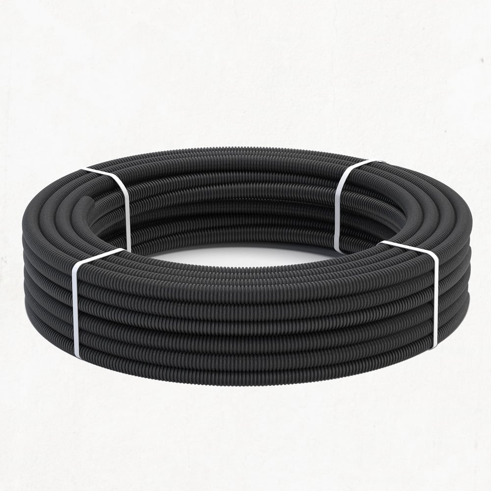 Изображение товара Гофрированная труба Stahlmann из нержавеющей стали SS304 черная, 10м, профессиональная