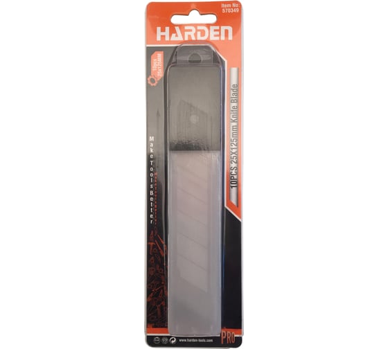 Изображение товара Лезвия (10 шт; 25х0.7х125 мм; сталь SK5) для строительного ножа HARDEN 570349