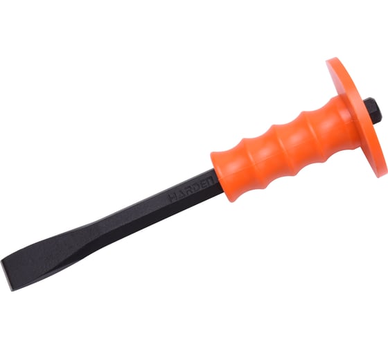 Изображение товара Зубило плоское профессиональное с протектором (24х18х300 мм; шестигранный хвостовик) HARDEN 610817