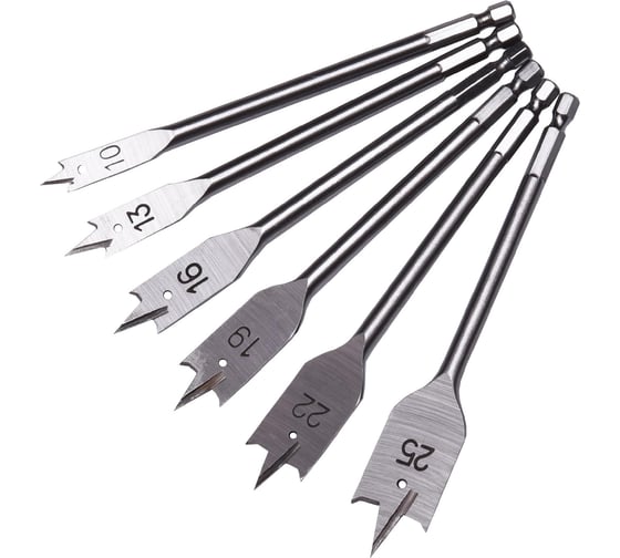 Изображение товара Набор перовых сверл по дереву (6 шт; 10-25 мм) HARDEN 613066