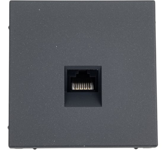 Изображение товара Розетка компьютерная RJ45 Systeme Electric ArtGallery Базальт, категория 5е, механизм GAL001483