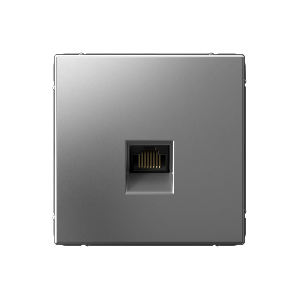 Изображение товара Компьютерная розетка RJ45 Systeme Electric ArtGallery Сталь, механический монтаж