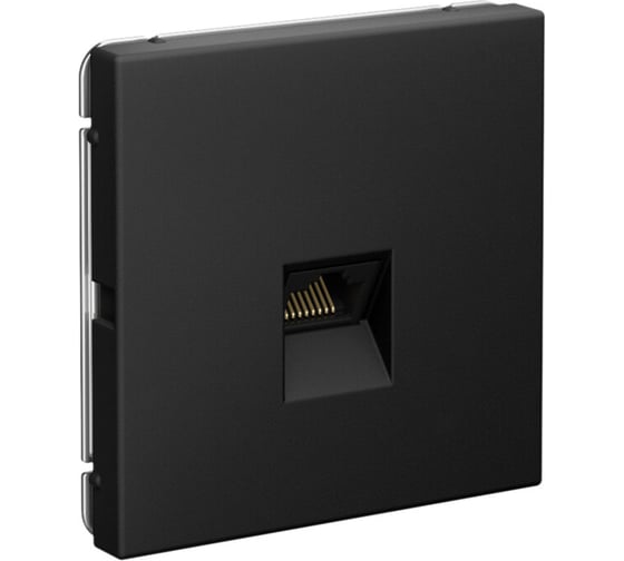 Изображение товара Розетка компьютерная RJ45 Systeme Electric ArtGallery, кат. 5е, механизм, Карбон, арт. GAL001083