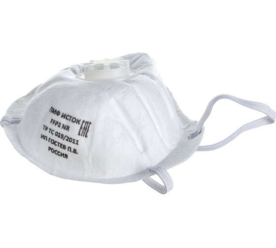 Изображение товара Фильтрующая формованная полумаска Без бренда с клапаном выдоха, FFP2 NR 892597