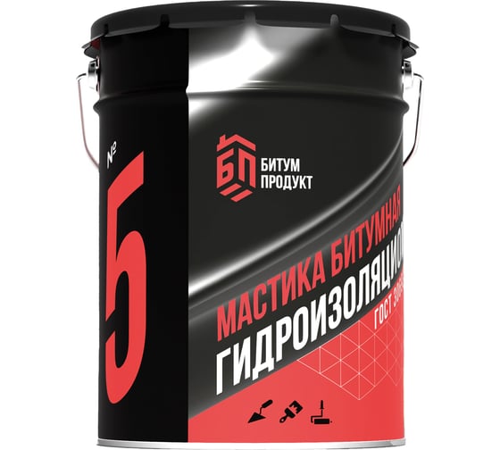 Изображение товара Битумная гидроизоляционная мастика БИТУМ ПРОДУКТ 20 кг BP-1