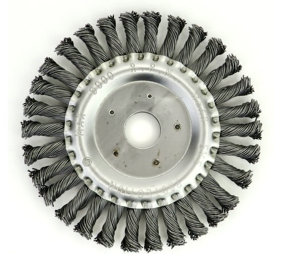 Изображение товара Щетка дисковая жгутовая Д150x13x22.2 мм, ворс сталь 0.80 мм (код 13-070) EuroBrush №EB-DST508L