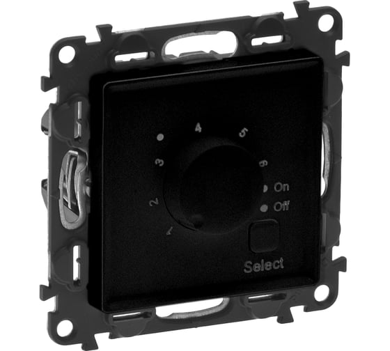 Изображение товара Термостат для теплых полов с датчиком Legrand Valena LIFE. 16А 250В. С лицевой панелью. Винтовые зажимы. Антрацит. 756334