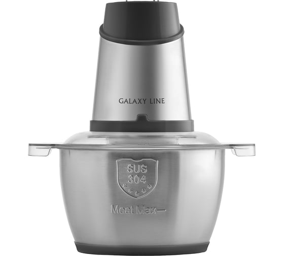 Изображение товара Чоппер электрический Galaxy LINE GL 2383, графитовый, металлическая чаша 1,8 л, 500 Вт, четырехлопастный нож из нержавеющей стали, 2 скорости работы 7020323838