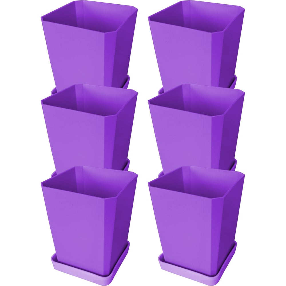 Набор горшков для рассады ПЕЛИКАН набор для фитнеса onlitop эспандер ленточный скакалка скоростная фиолетовый