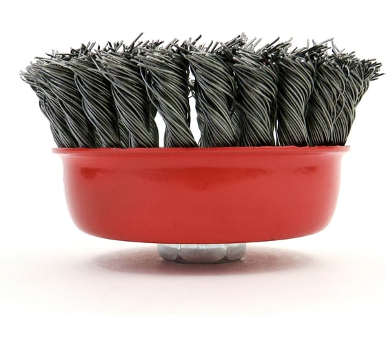 Изображение товара Щетка чашечная жгутовая Д100 мм, M14, ворс сталь 0.50 мм (код 13-077) EuroBrush №EB-AST4