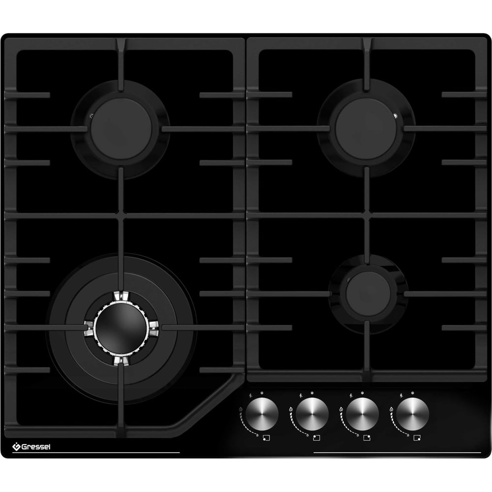 Изображение товара Газовая встраиваемая панель Gressel 60 см стекло U60H41S011 современный дизайн