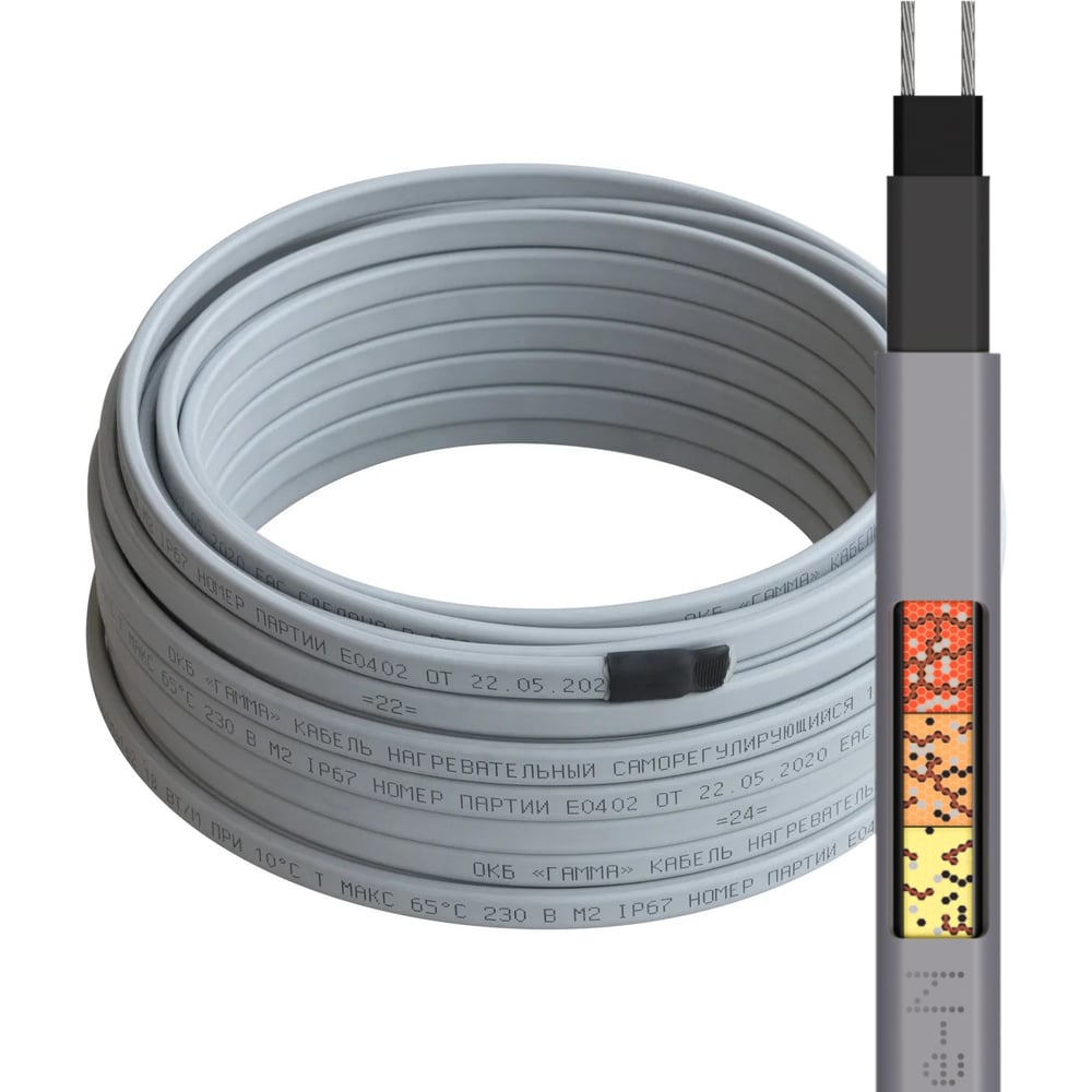 Изображение товара Греющий кабель RoofMate N 250 м 32 Вт для кровли и водостоков
