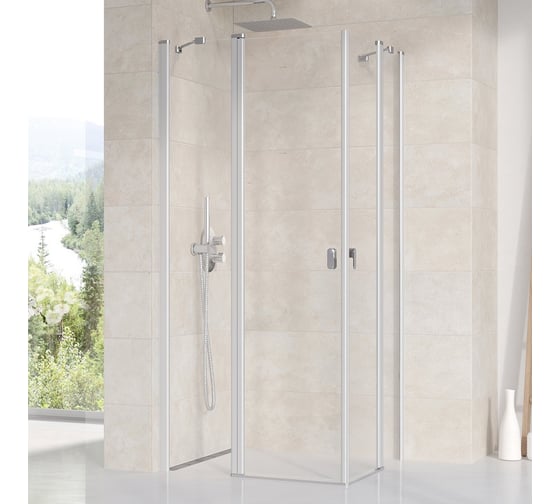 Изображение товара Душевое заграждение Ravak CRV2-120 профиль сатин, прозрачное стекло 1QVG0U00Z1