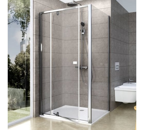 Изображение товара Неподвижная стенка для двери Ravak Pivot PPS-80 профиль блестящий стекло прозрачный, 90G40C00Z1 00000041586