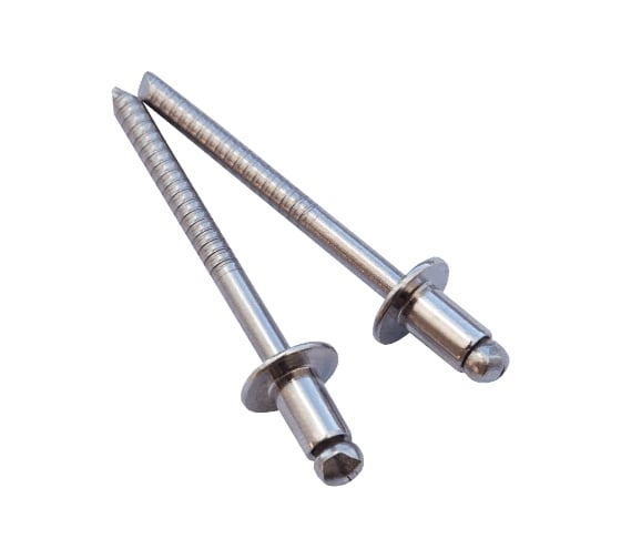 Изображение товара Заклёпка вытяжная Daxmer 4,8x18x14 мм, увеличенный борт, нерж/нерж., 300 шт. 00000330801