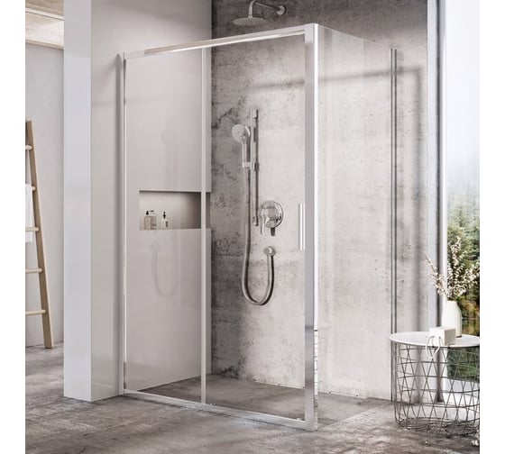 Изображение товара Душевая дверь Ravak BLSPS-80 профиль блестящий стекло прозрачное, X9BM40C00Z1 00000068954