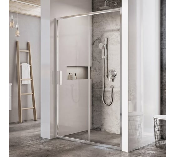 Изображение товара Душевая дверь в нишу раздвижная Ravak Blix Slim BLSDP2, 100х195 см  блестящий профиль, прозрачное стекло, X0PMA0C00Z1 00000068952