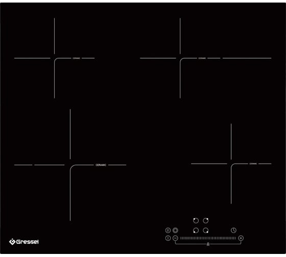 Изображение товара Встраиваемая панель электрическая стеклокерамическая Gressel 60 см U60D24S011