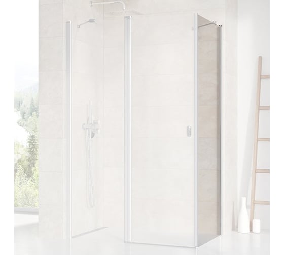 Изображение товара Неподвижная стенка для двери Ravak Chrome CPS-80 профиль сатин, прозрачное стекло 9QV40U00Z1