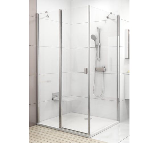 Изображение товара Неподвижная стенка для двери Ravak  Chrome CPS-90 профиль блестящий стекло прозрачное, 9QV70C00Z1 00000030778