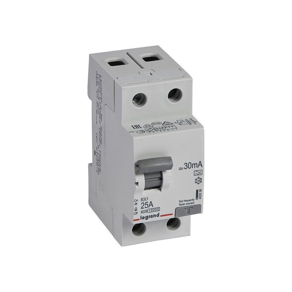 Изображение товара ВДТ Legrand RX3 30мА 25А 2П автоматическое устройство защитного отключения