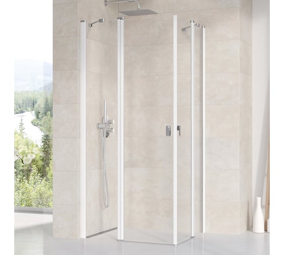 Изображение товара Душевое заграждение Ravak CRV2-90 белый профиль, прозрачное стекло 1QV70100Z1