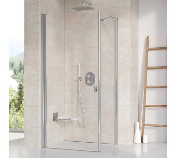 Изображение товара Душевое заграждение  Ravak CRV1-90 блестящий  профиль, прозрачное стекло, 1QV70C01Z1 00000037075