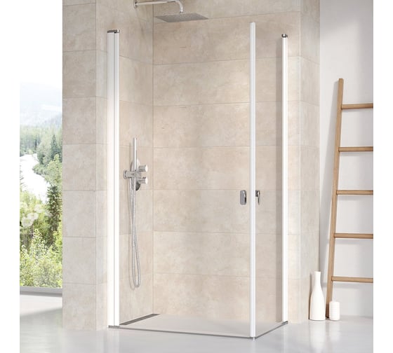 Изображение товара Душевое заграждение Ravak CRV1-90 белый профиль, прозрачное стекло 1QV70101Z1