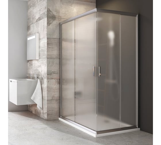 Изображение товара Душевое заграждение Ravak BLRV2K-100 профиль сатин, матовое стекло Грапе 1XVA0U00ZG