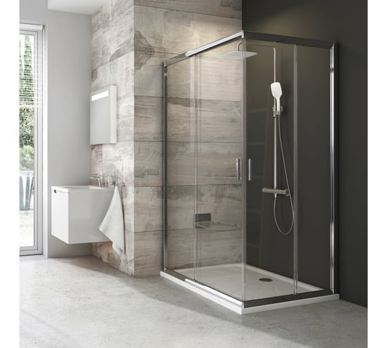 Изображение товара Душевое заграждение  Ravak BLRV2K-120 блестящий профиль, прозрачное стекло, 1XVG0C00Z1 00000037039