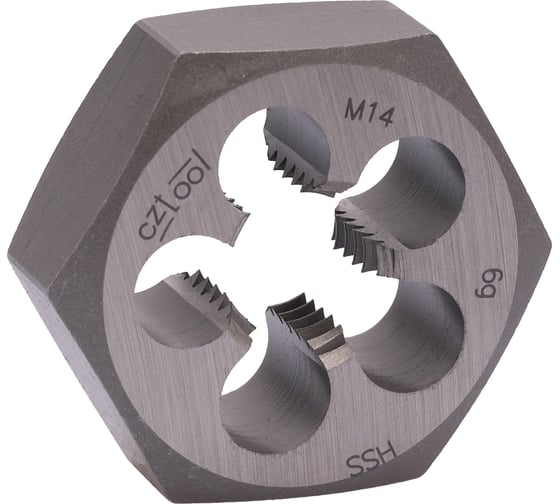 Изображение товара Плашка Bucovice Tools 6-гранная M14 Шаг 2.0 HSS 36x14мм 220140