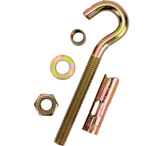 Изображение товара Анкерный болт с крюком Саморезик 10x50, 1 шт. AN/B/KR-10х50-0