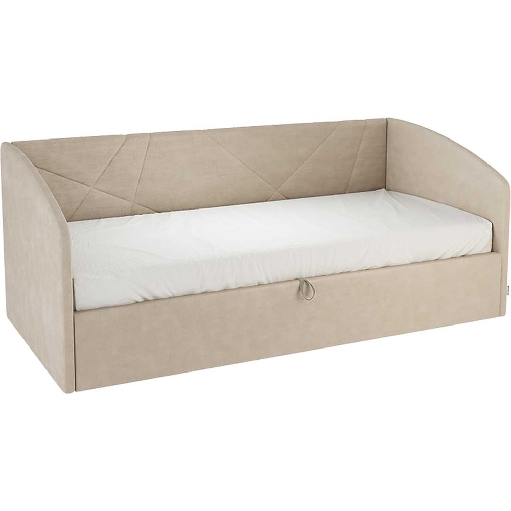 Изображение товара Кровать с подъемным механизмом Бест Софа 90x200 см капучино велюр современная