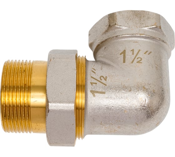 Изображение товара Сгон угловой с накидной гайкой KROMWELL 1 1/2", ВР-НР EU.ST3038075 112