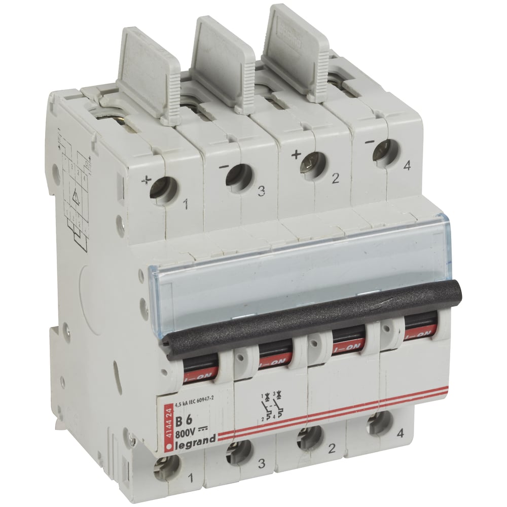 Изображение товара Автоматический выключатель Legrand 800 В 6 А 2 полюса на DIN-рейку
