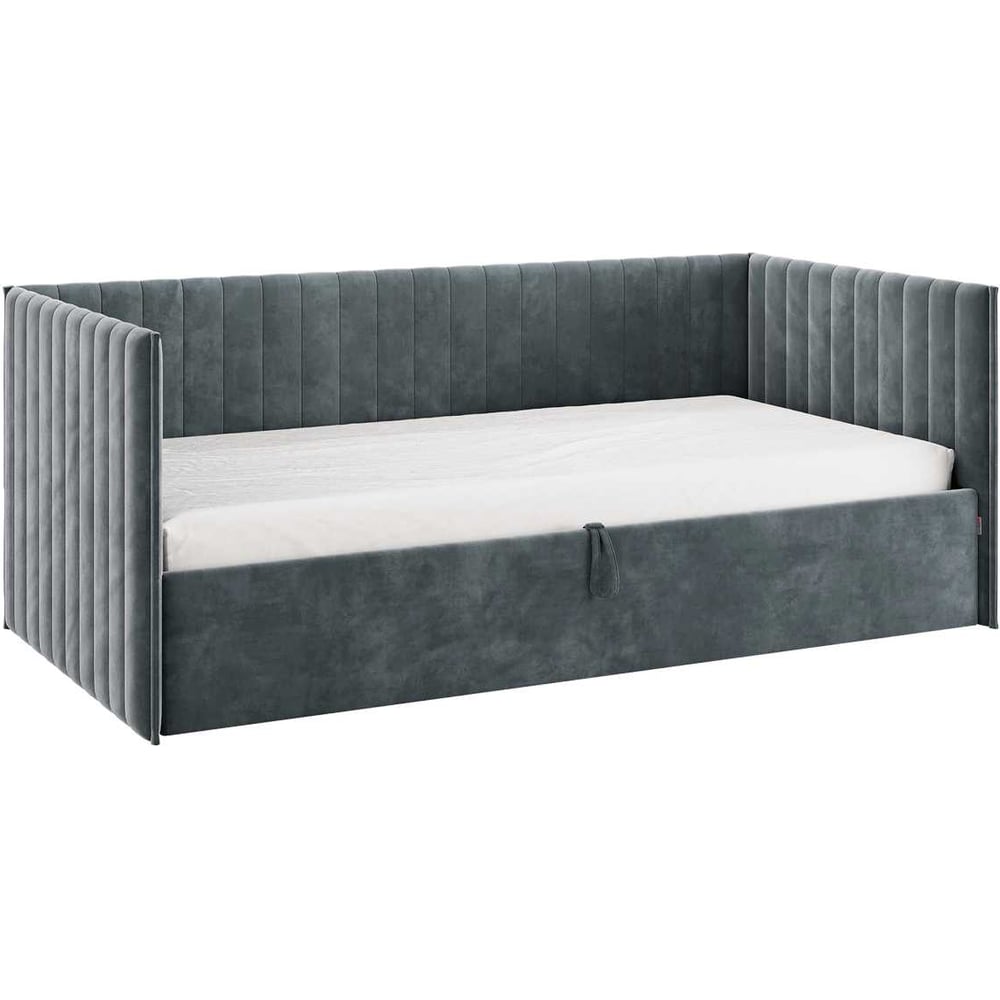 Изображение товара Кровать с подъемным механизмом Твикс Софа 90x200 см, графит, велюр