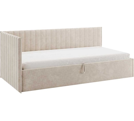 Изображение товара Кровать с подъемным механизмом Твикс Тахта 90x200 см, капучино, велюр 170631.2170