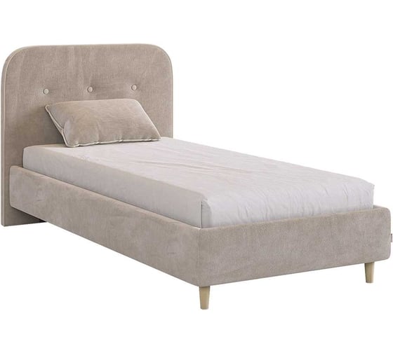 Изображение товара Кровать с основанием Лео 90x200 см, латте, велюр/капучино, велюр KM0.9-19.2765