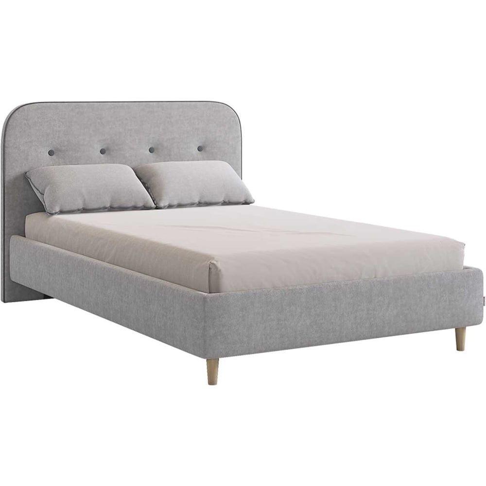 Изображение товара Кровать с основанием Лео 120x200 см в современном стиле из велюра и ЛДСП