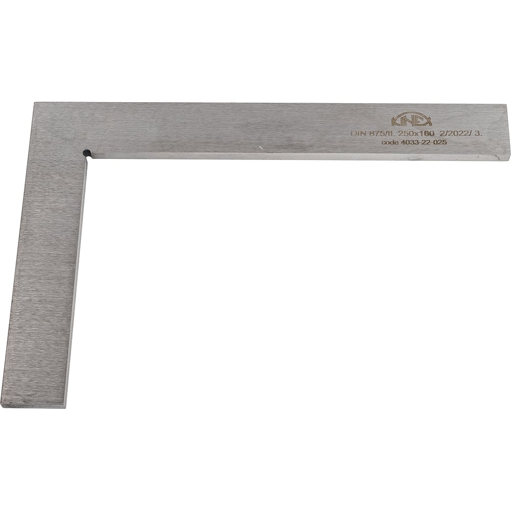 Изображение товара Поверочный угольник Kinex (K-MET) 250х165мм, Класс 2, Тип УП DIN875 4033-22-025