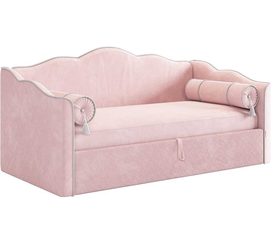 Изображение товара Кровать с подъемным механизмом Лея Софа 90x200 см, нежно-розовый, велюр/галька, велюр KM.S-18.2710