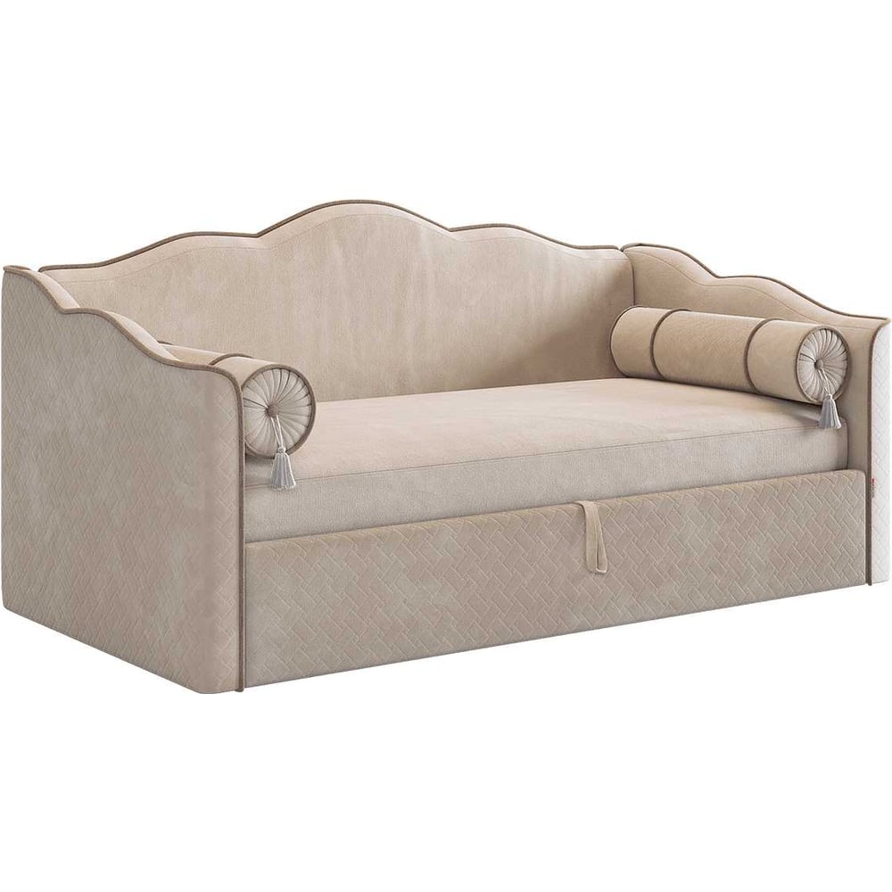 Изображение товара Кровать с подъемным механизмом Лея Софа 90x200 см, велюр, латте