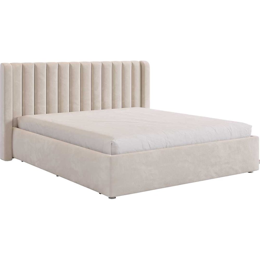 Изображение товара Кровать Ева 160x200 см кремовая велюр KM1.6-23.2081