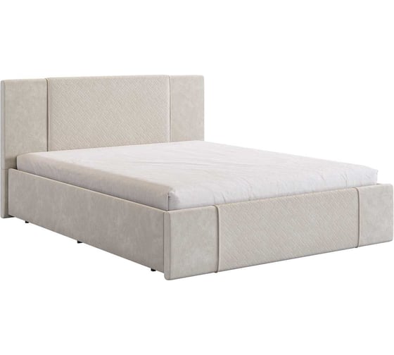 Изображение товара Каркас кровати Хлоя 160x200 см, крем, велюр KM1.6-24.2081