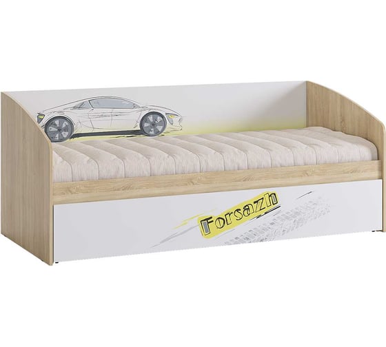 Изображение товара Кровать Форсаж дуб сонома/белый MKF-07.1623