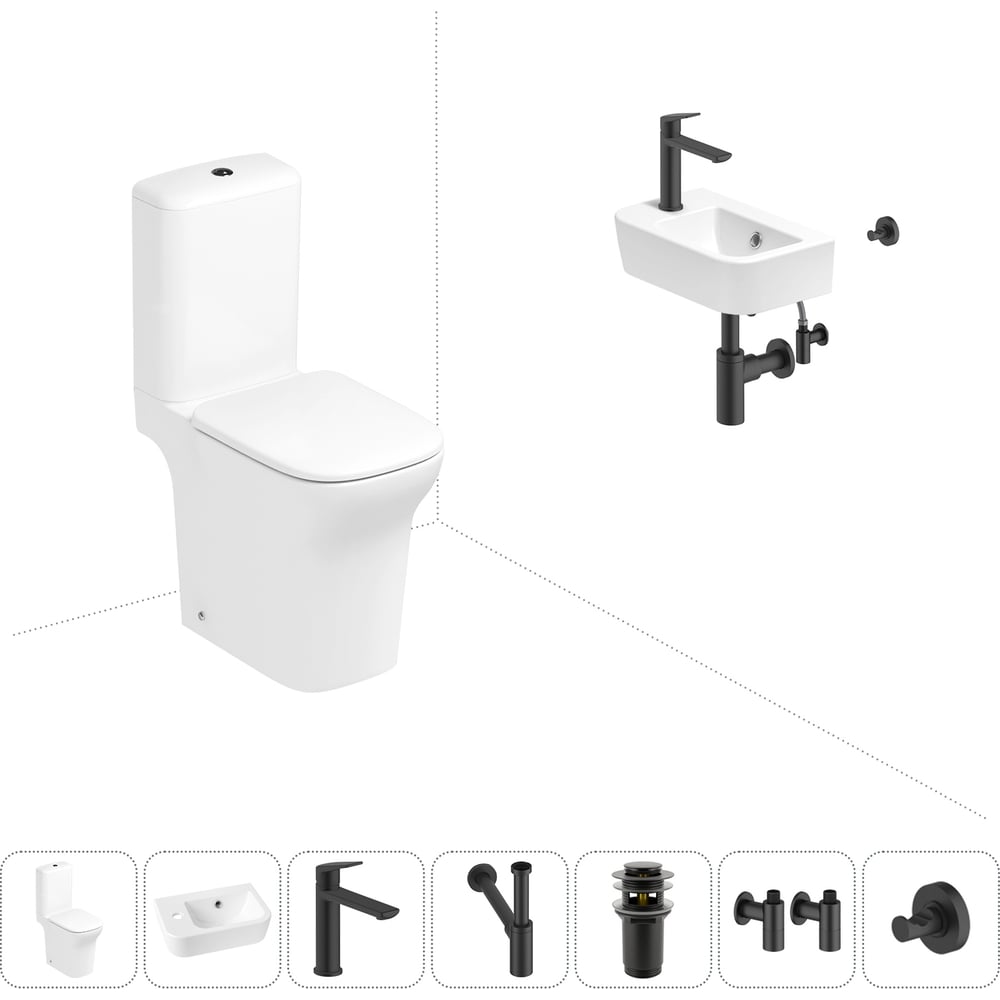 Изображение товара Безободковый напольный унитаз Lavinia Boho Bristol Rimless 7 в 1