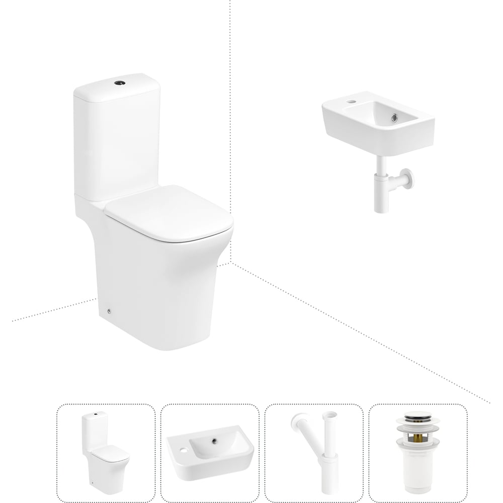 Изображение товара Безободковый напольный унитаз Lavinia Boho Bristol Rimless 4 в 1