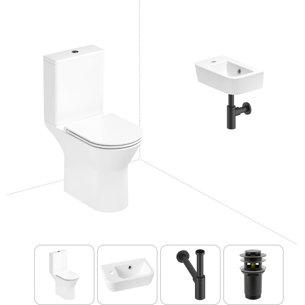 Изображение товара Безободковый напольный унитаз Lavinia Boho Elegant Rimless 4 в 1