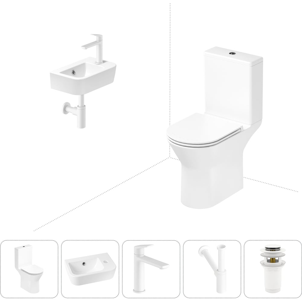 Изображение товара Безободковый напольный унитаз Lavinia Boho Elegant Rimless 5 в 1